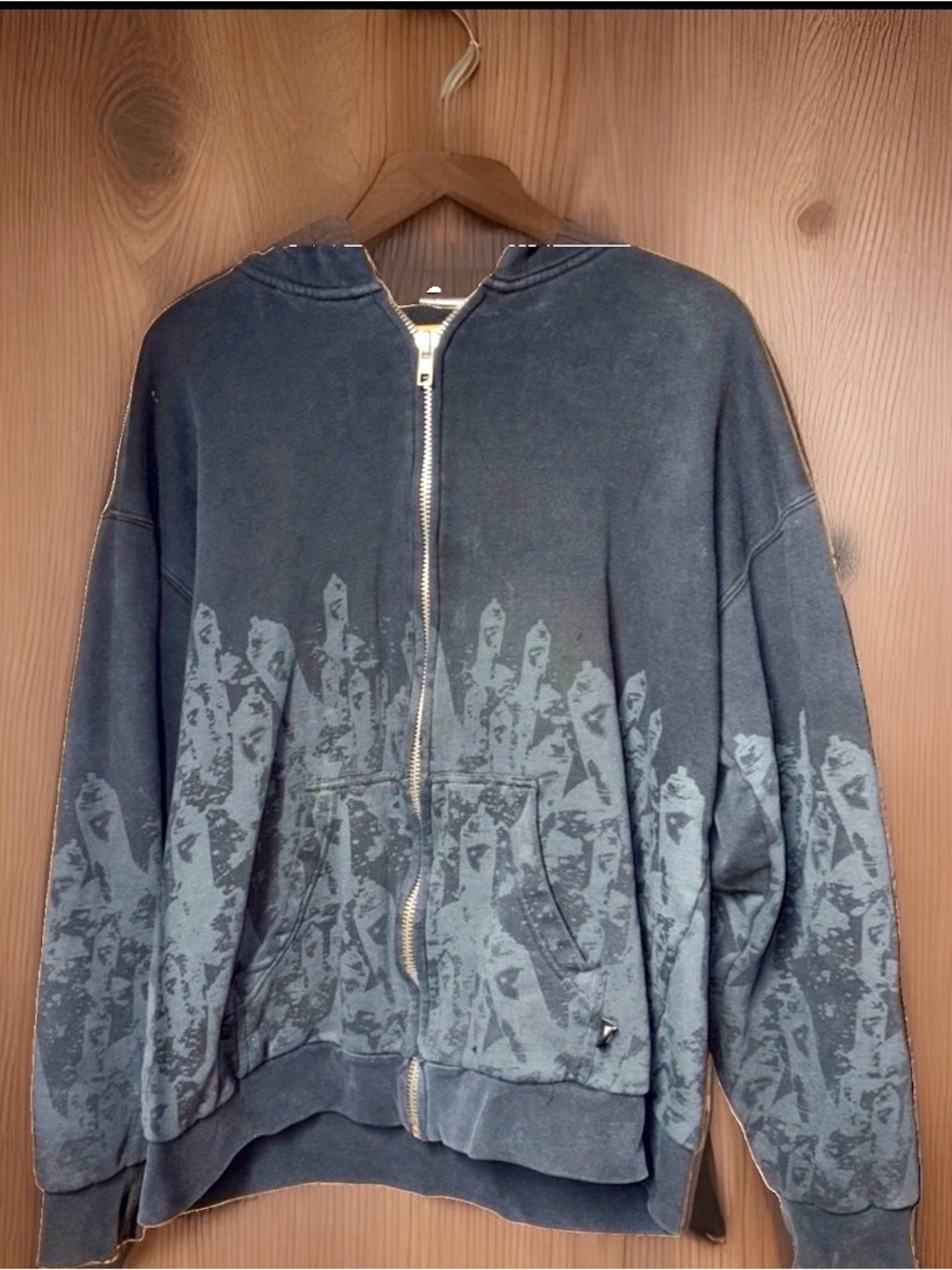 VTG Famous Stars and Straps XL Graphic Zip-Up Hoodie Grunge Skater Skateboard